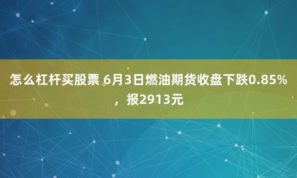 怎么杠杆买股票 6月3日燃油期货收盘下跌0.85%，报2913元